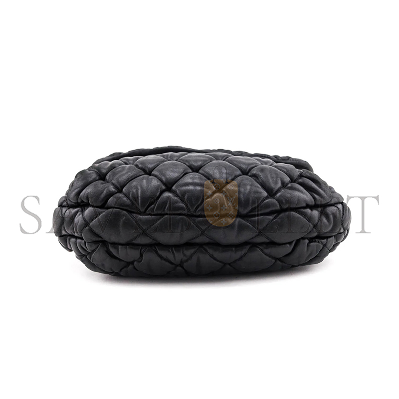 Ch*el bubble large quilted lambskin flap bag 129090 (38*20*10cm)